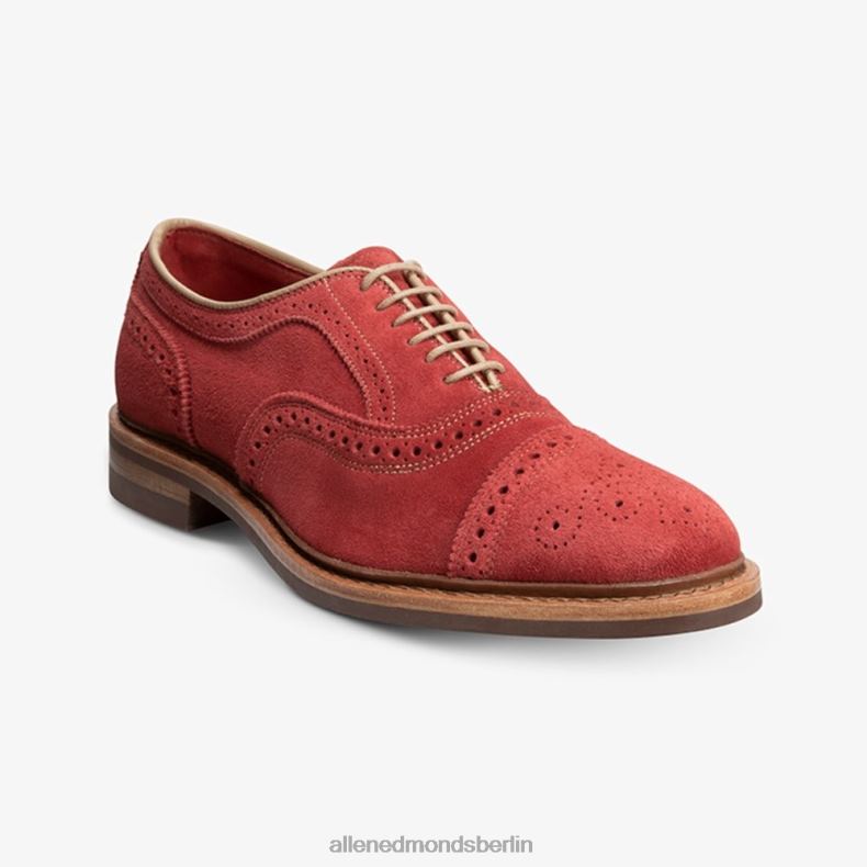 Allen Edmonds purpurrotes Wildleder Männer Strandmok Cap-Toe-Oxford mit Dainite-Gummisohle 82J2T246