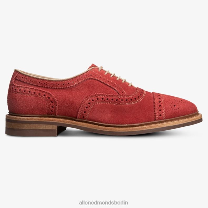 Allen Edmonds purpurrotes Wildleder Männer Strandmok Cap-Toe-Oxford mit Dainite-Gummisohle 82J2T246