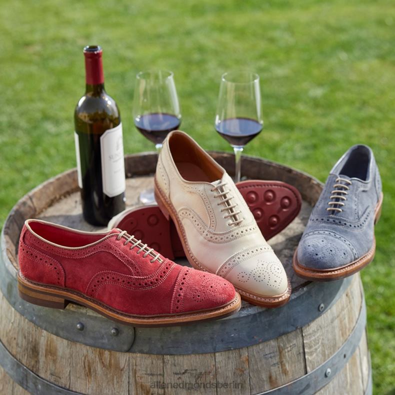 Allen Edmonds purpurrotes Wildleder Männer Strandmok Cap-Toe-Oxford mit Dainite-Gummisohle 82J2T246