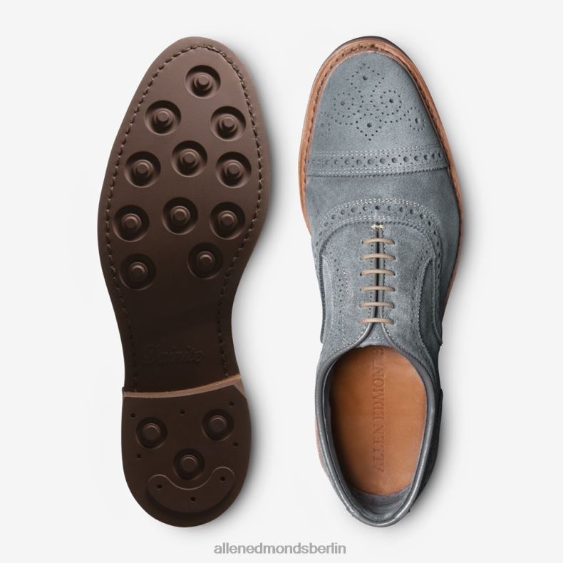Allen Edmonds schiefergraues Wildleder Männer Strandmok Wildleder-Captoe-Oxford mit Dainite-Gummisohle 82J2T20