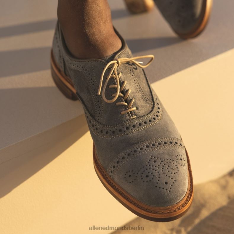 Allen Edmonds schiefergraues Wildleder Männer Strandmok Wildleder-Captoe-Oxford mit Dainite-Gummisohle 82J2T20