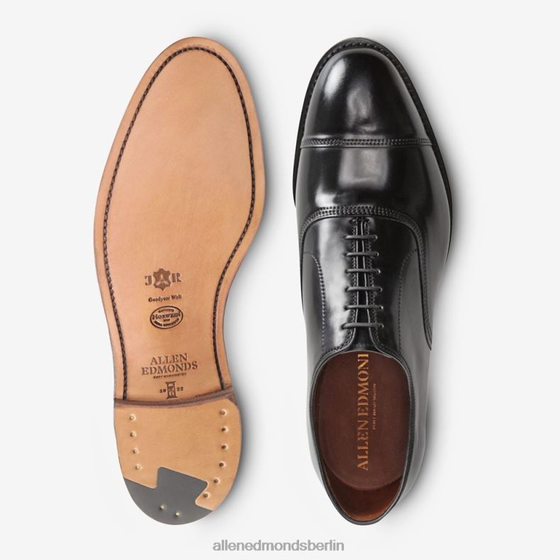 Allen Edmonds schwarzer Cordovan Männer Park Avenue Oxford-Kleiderschuh aus Shell-Cordovan mit Captoe 82J2T24