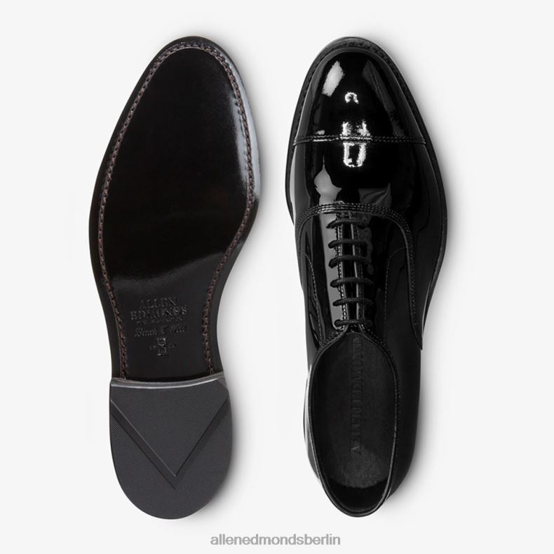 Allen Edmonds schwarzes Lackleder Männer Park Avenue Oxford-Schuh mit Kappenkappe 82J2T10