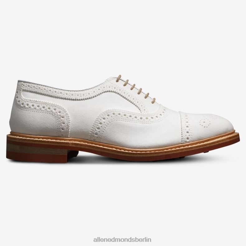 Allen Edmonds weißes Wildleder Männer Strandmok Cap-Toe-Oxford mit Dainite-Gummisohle 82J2T9