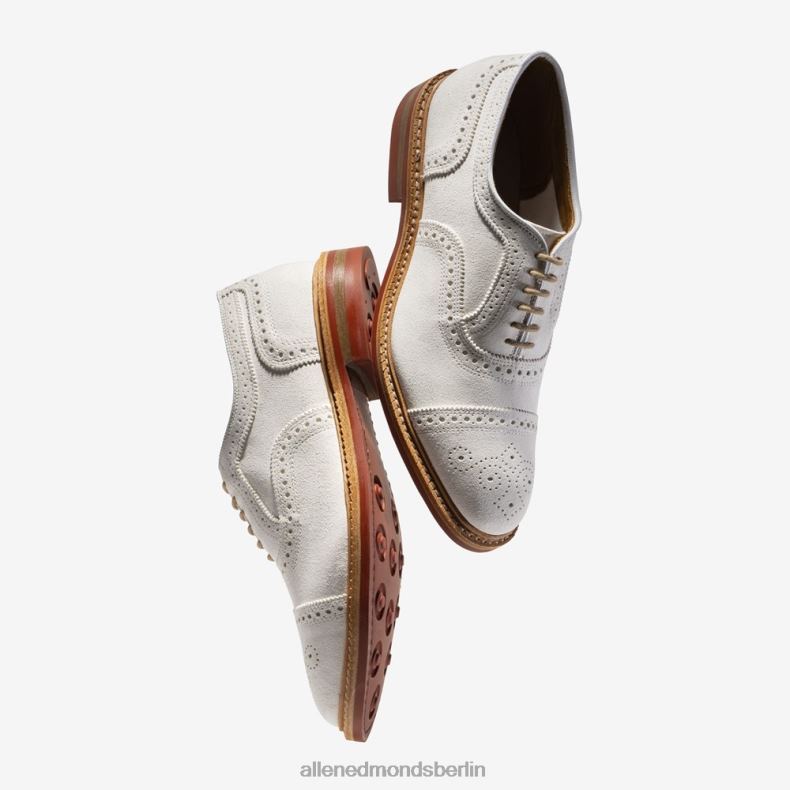 Allen Edmonds weißes Wildleder Männer Strandmok Cap-Toe-Oxford mit Dainite-Gummisohle 82J2T9