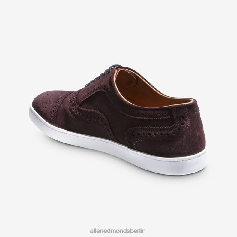 Allen Edmonds Burgunderrotes Wildleder Männer Strand Oxford-Sneaker 82J2T242