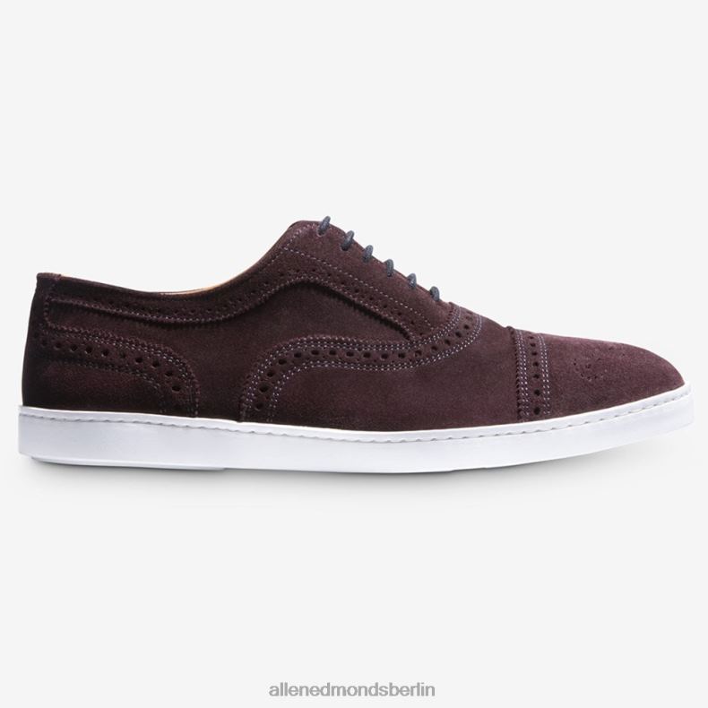 Allen Edmonds Burgunderrotes Wildleder Männer Strand Oxford-Sneaker 82J2T242