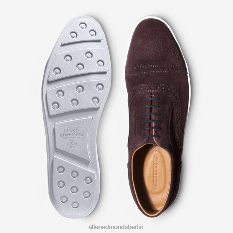 Allen Edmonds Burgunderrotes Wildleder Männer Strand Oxford-Sneaker 82J2T242