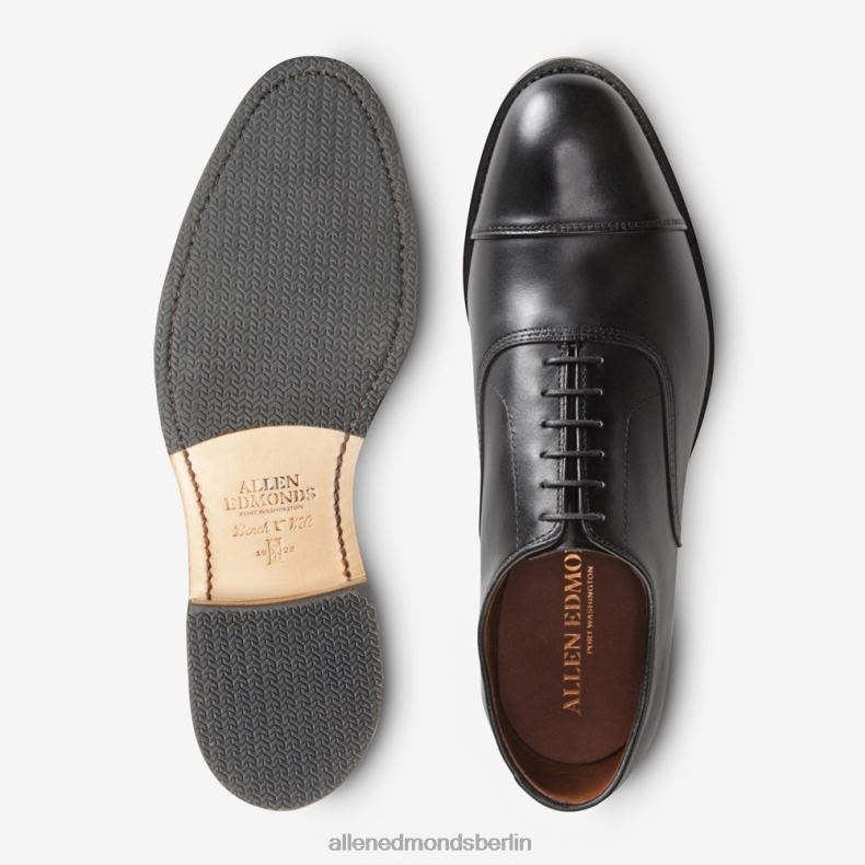 Allen Edmonds Schwarz Männer Park Avenue Oxford-Schuh mit kombinierter Steppsohle 82J2T32