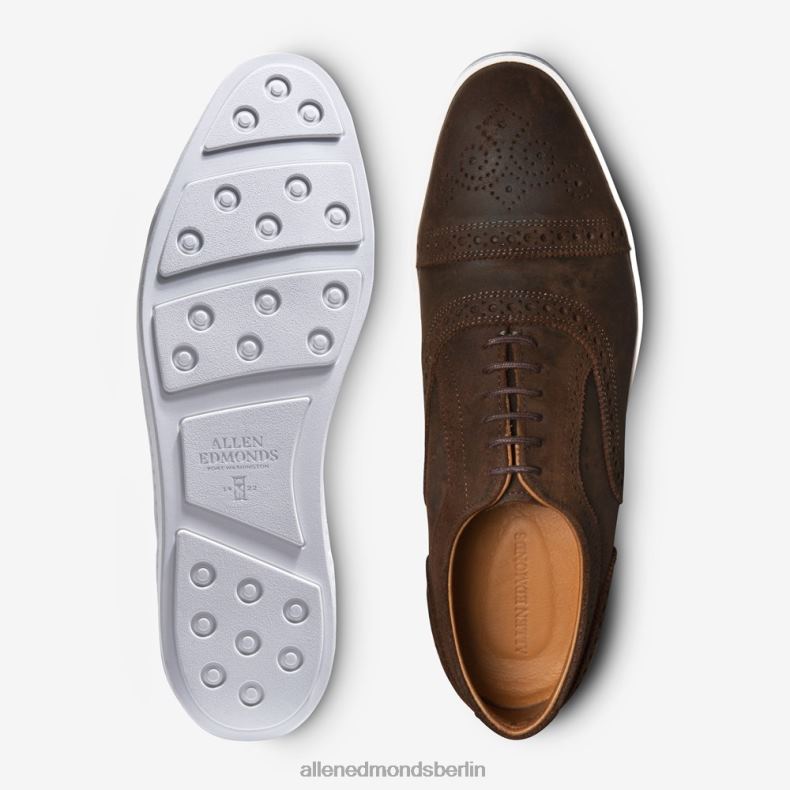Allen Edmonds braunes gewachstes Wildleder Männer Strand Oxford-Sneaker 82J2T241