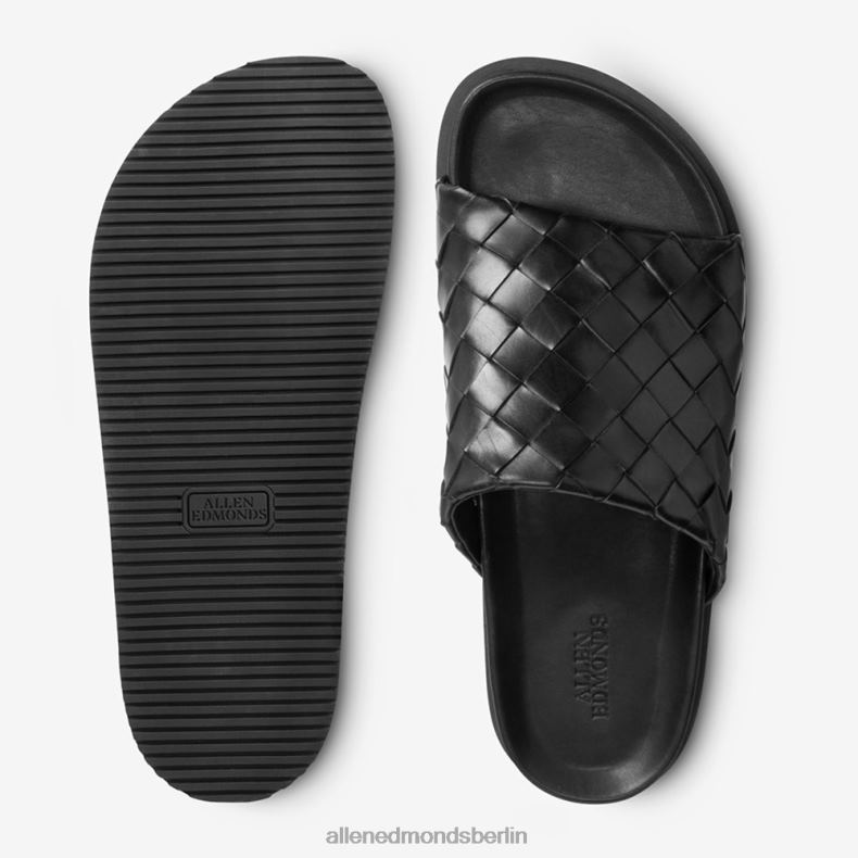 Allen Edmonds Schwarz Männer Del Mar gewebte Sandale 82J2T114