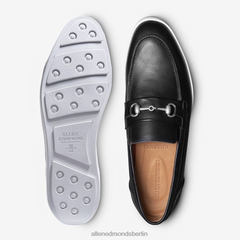 Allen Edmonds schwarzes Leder Männer Randolph Bit Slip-On-Sneaker 82J2T205