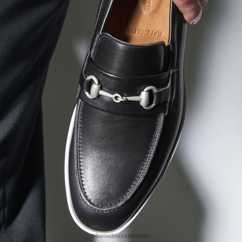 Allen Edmonds schwarzes Leder Männer Randolph Bit Slip-On-Sneaker 82J2T205