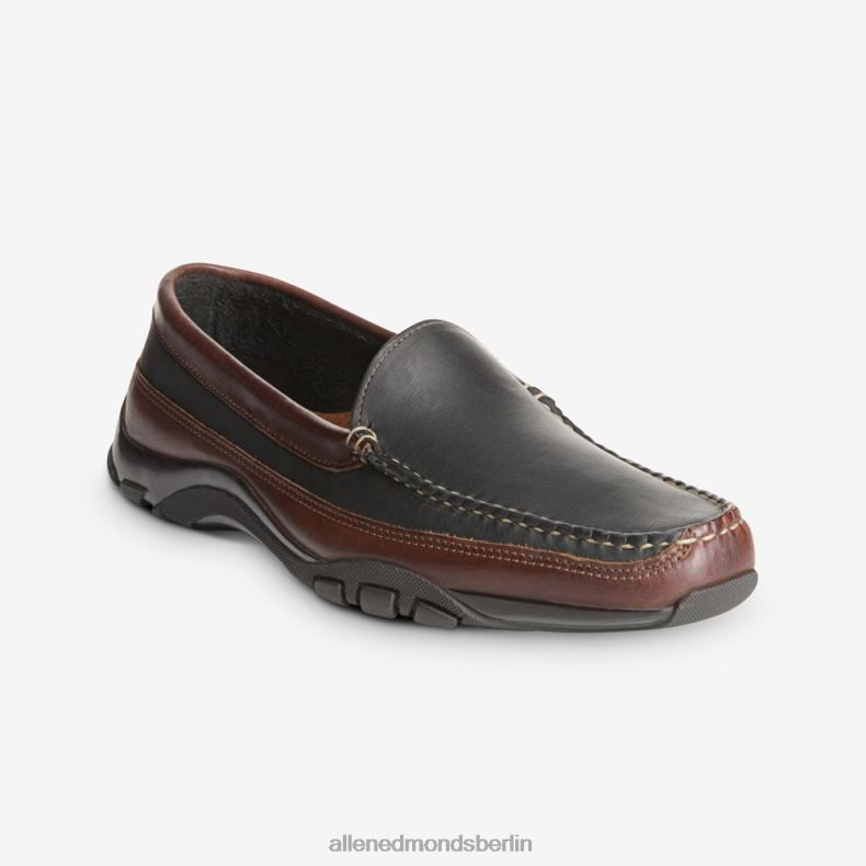 Allen Edmonds schwarz mit braunem Besatz Männer Boulder venezianischer Fahrmokassin 82J2T68