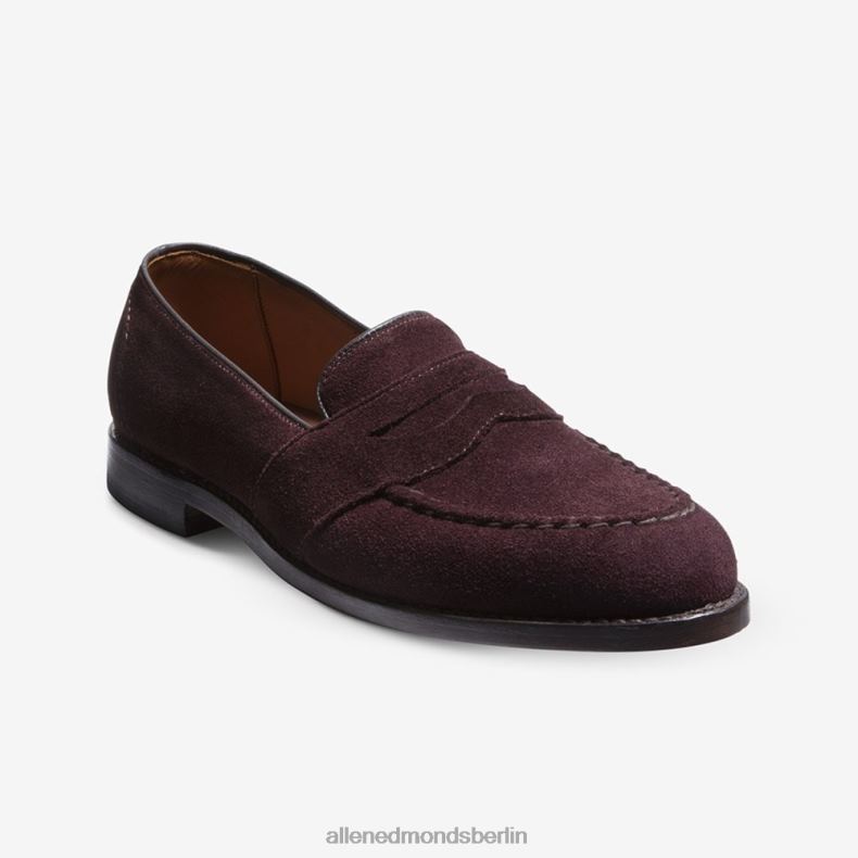 Allen Edmonds Burgunderrotes Wildleder Männer Randolph Penny Loafer 82J2T35
