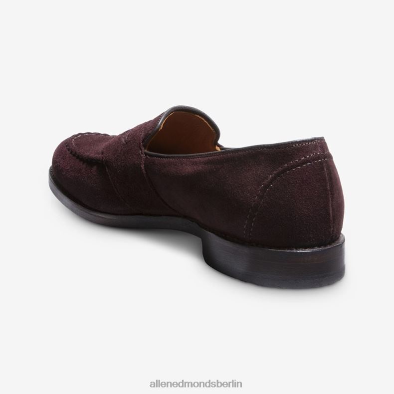 Allen Edmonds Burgunderrotes Wildleder Männer Randolph Penny Loafer 82J2T35