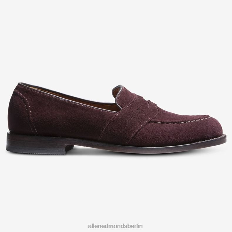 Allen Edmonds Burgunderrotes Wildleder Männer Randolph Penny Loafer 82J2T35