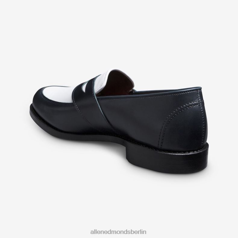 Allen Edmonds Marineblau/weißes Leder Männer Randolph Spectator Penny Loafer 82J2T171