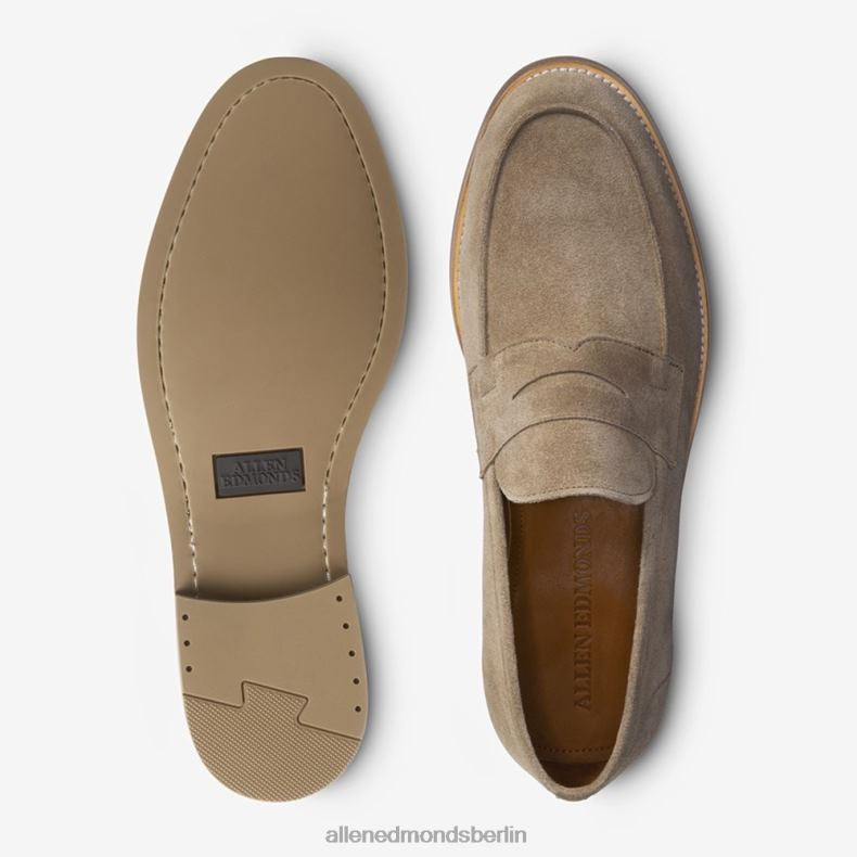 Allen Edmonds Taupefarbenes Wildleder Männer Newton Pennyloafer 82J2T382