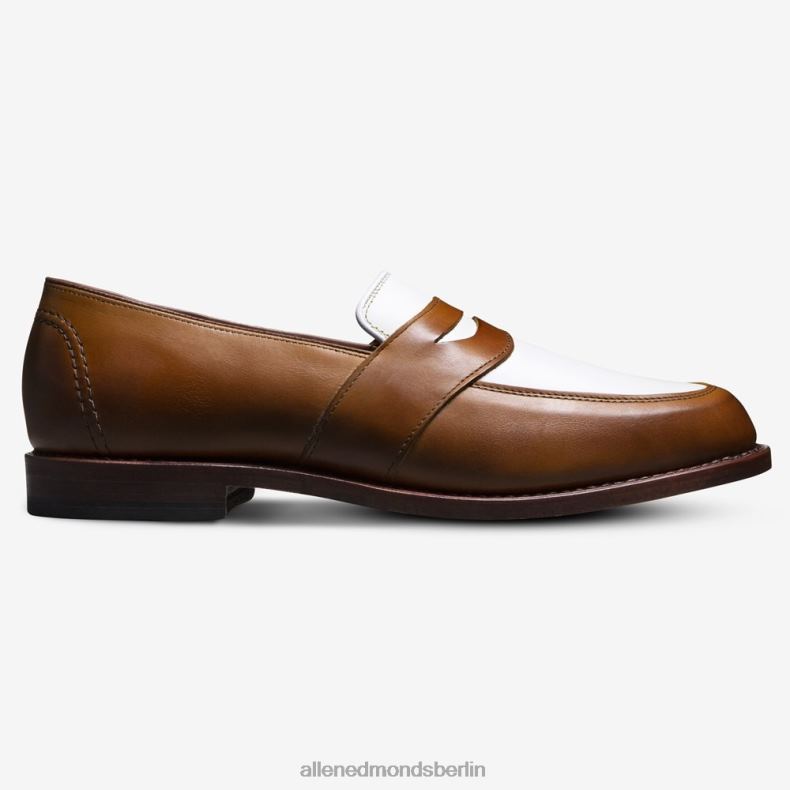 Allen Edmonds Walnuss/weißes Leder Männer Randolph Spectator Penny Loafer 82J2T6