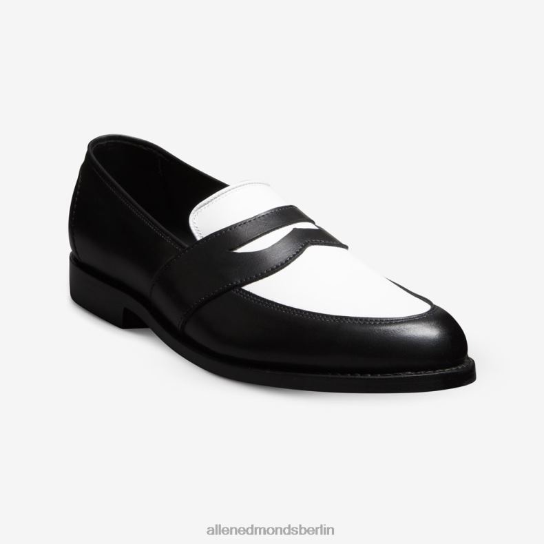 Allen Edmonds schwarz/weißes Leder Männer Randolph Spectator Penny Loafer 82J2T170