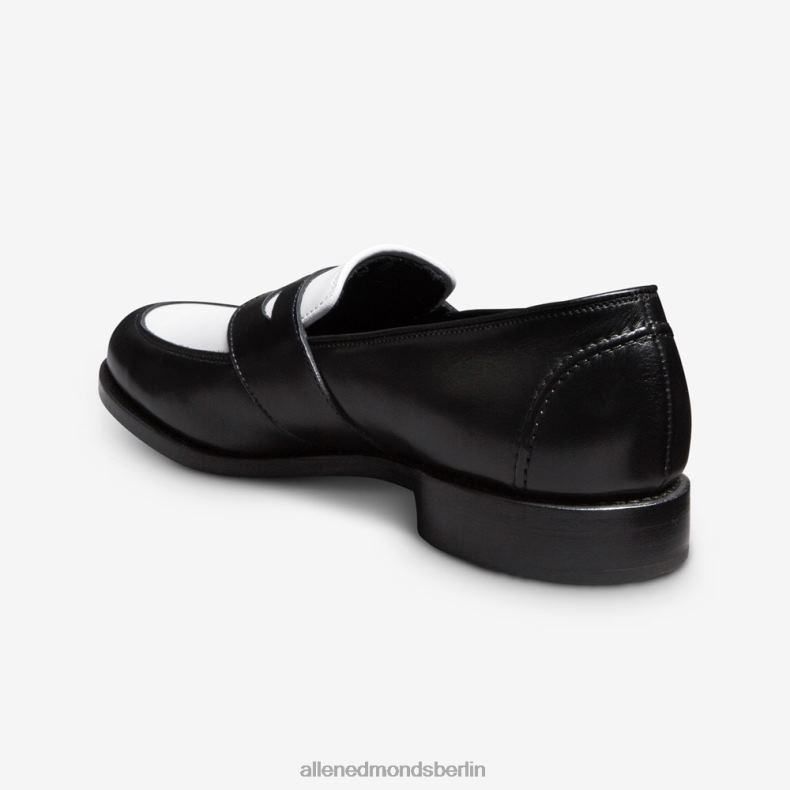 Allen Edmonds schwarz/weißes Leder Männer Randolph Spectator Penny Loafer 82J2T170