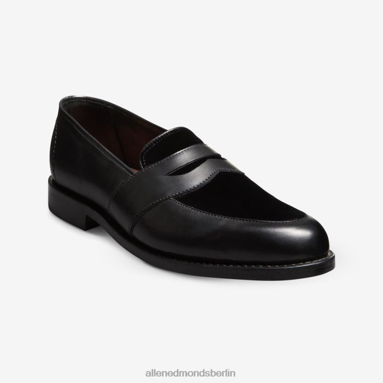 Allen Edmonds schwarzer Samt Männer Randolph Penny Loafer 82J2T17