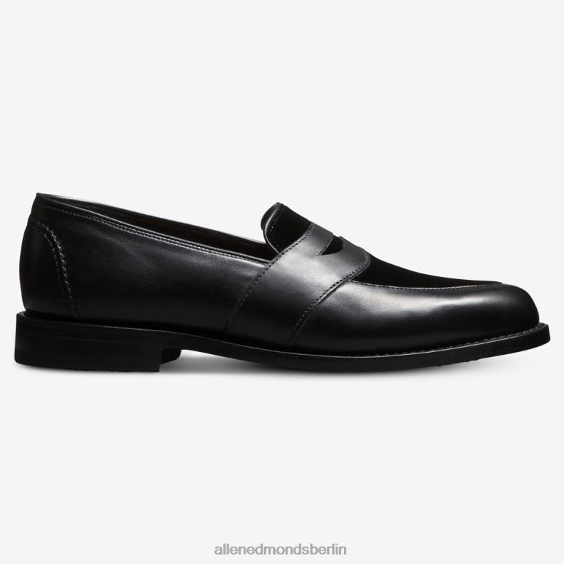 Allen Edmonds schwarzer Samt Männer Randolph Penny Loafer 82J2T17