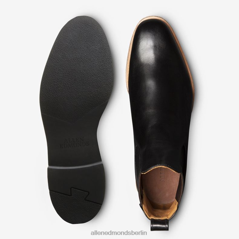 Allen Edmonds schwarzes Leder Männer Chelsea-Stiefel mit Liverpool-Signatur 82J2T50
