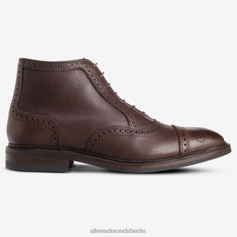 Allen Edmonds braun getrommelt Männer Hamilton-Oxford-Stiefel mit Zehenkappe 82J2T131