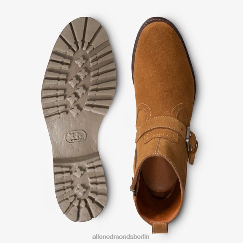 Allen Edmonds Cognac Männer Discovery Wildleder-Motorradstiefel von Armando Cabral 82J2T129