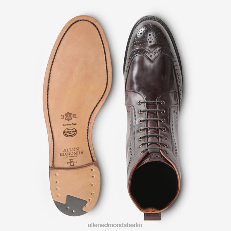 Allen Edmonds Burgunder Cordovan Männer Dalton-Shell-Cordovan-Kleiderstiefel 82J2T479