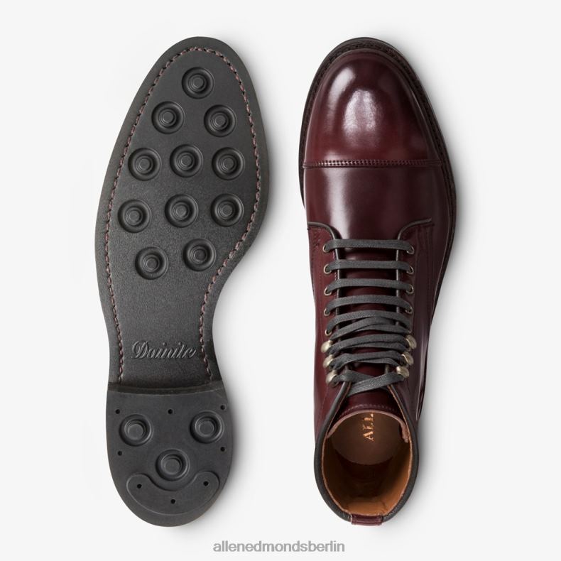 Allen Edmonds Burgunder Cordovan Männer Landon Shell Cordovan Captoe-Stiefel 82J2T337