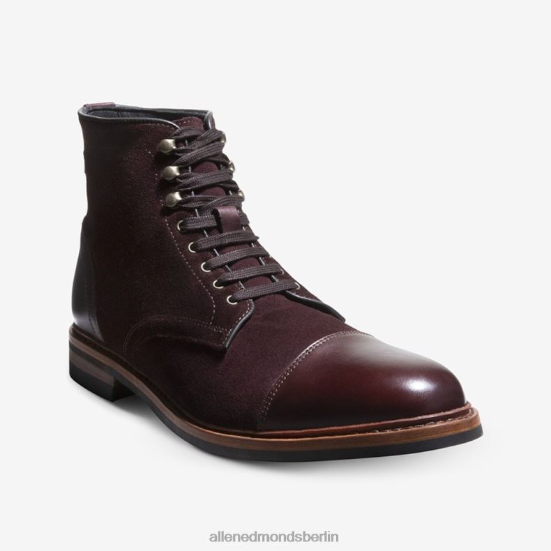 Allen Edmonds Burgunderrotes Wildleder Männer Landon-Captoe-Stiefel 82J2T367