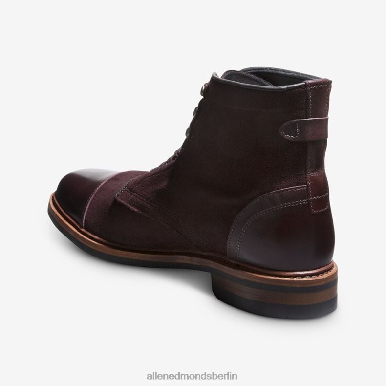 Allen Edmonds Burgunderrotes Wildleder Männer Landon-Captoe-Stiefel 82J2T367