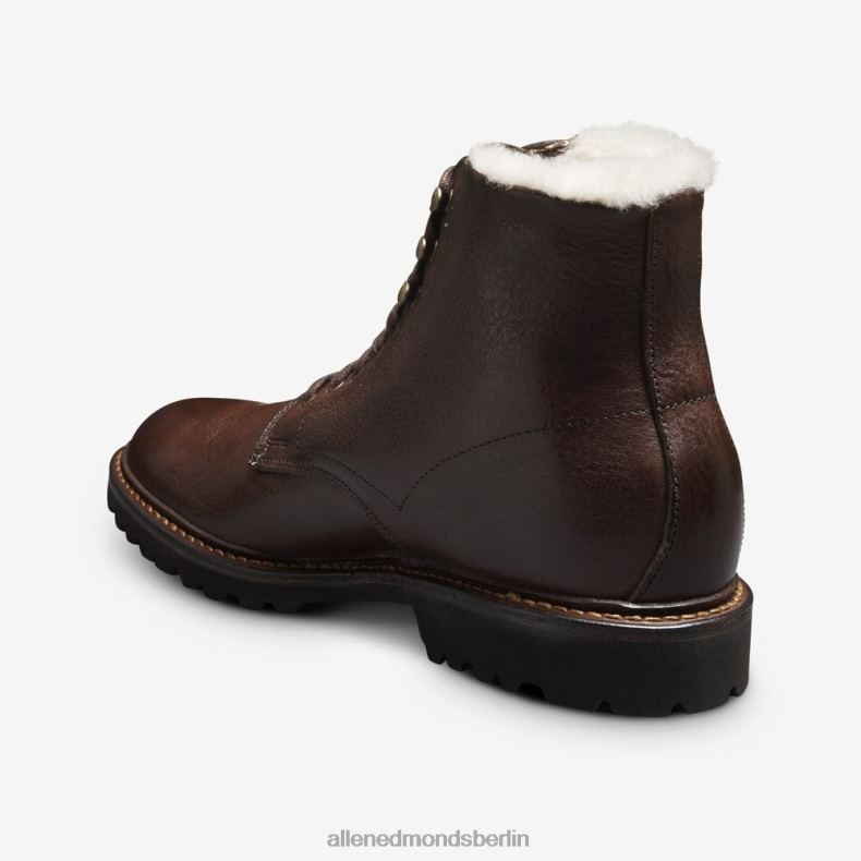 Allen Edmonds braunes Leder Männer Higgins Mill Hiker Shearling-Stiefel 82J2T144