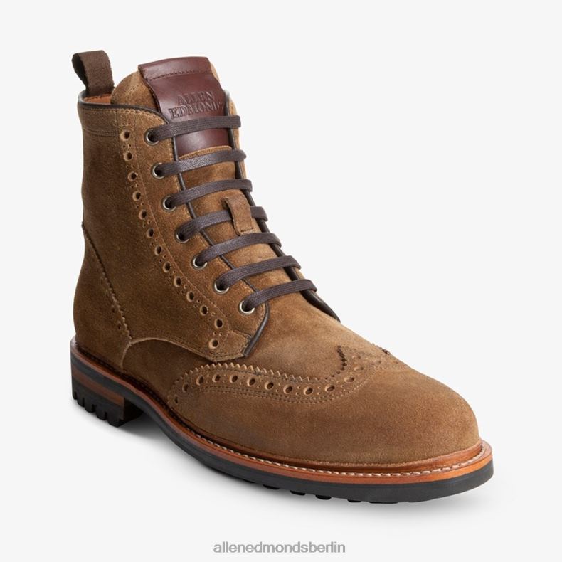 Allen Edmonds hellbraunes Wildleder Männer Chapman wetterfester Wingtip-Stiefel 82J2T474