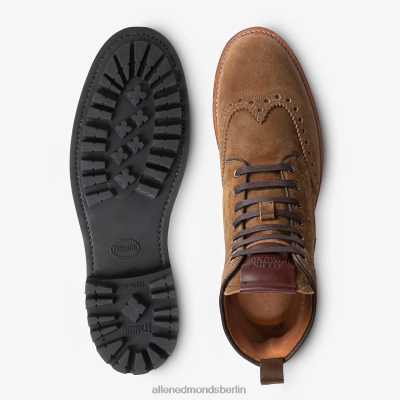 Allen Edmonds hellbraunes Wildleder Männer Chapman wetterfester Wingtip-Stiefel 82J2T474