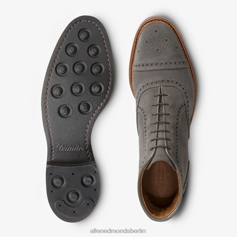 Allen Edmonds magnetgraues Wildleder Männer Hamilton wetterfester Oxford-Kleiderstiefel 82J2T342