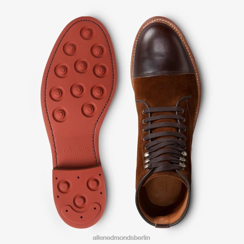 Allen Edmonds schnupftabakbraunes Wildleder Männer Landon-Captoe-Stiefel 82J2T365