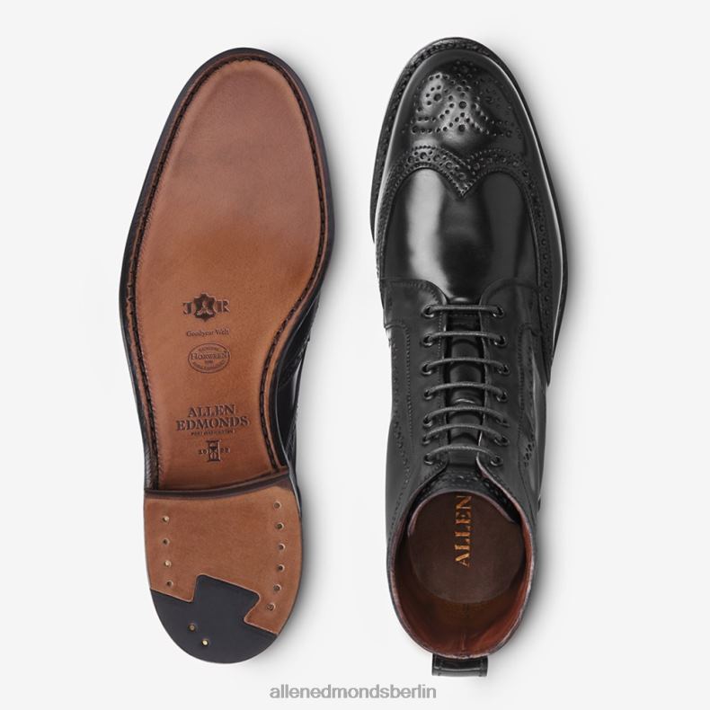 Allen Edmonds schwarzer Cordovan Männer Dalton-Shell-Cordovan-Kleiderstiefel 82J2T141
