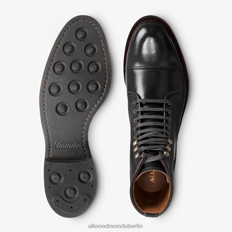 Allen Edmonds schwarzer Cordovan Männer Landon Shell Cordovan Captoe-Stiefel 82J2T54