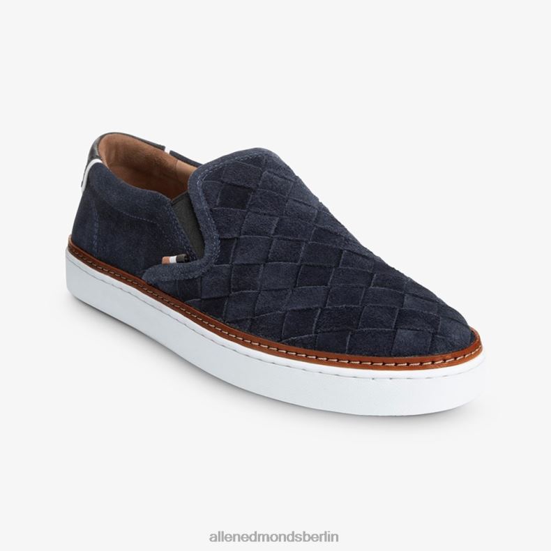 Allen Edmonds Marineblaues Wildleder Männer Alpha-gewebter Slip-on-Sneaker 82J2T316