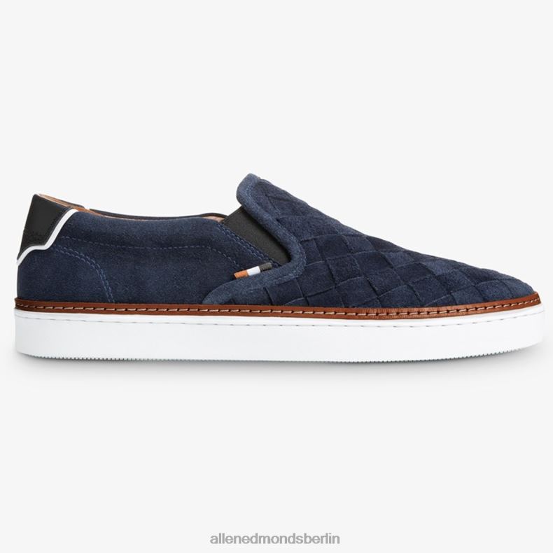 Allen Edmonds Marineblaues Wildleder Männer Alpha-gewebter Slip-on-Sneaker 82J2T316