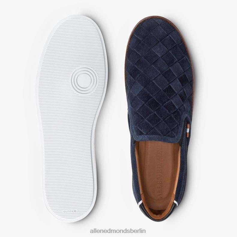 Allen Edmonds Marineblaues Wildleder Männer Alpha-gewebter Slip-on-Sneaker 82J2T316