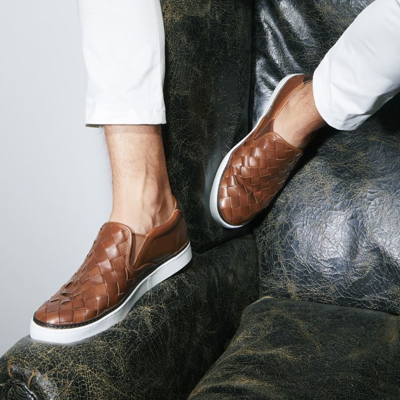 Allen Edmonds bräunen Männer Alpha-gewebter Slip-on-Sneaker 82J2T46