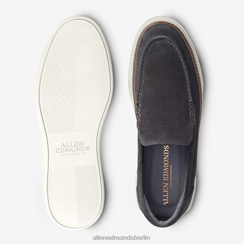 Allen Edmonds graues Wildleder Männer Burke Venetian Slip-On-Sneaker 82J2T458