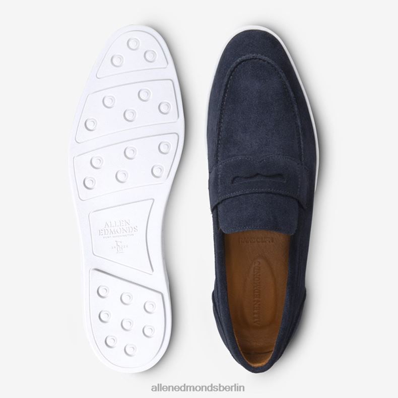Allen Edmonds marineblaues Wildleder Männer Randolph Slip-On-Sneaker 82J2T18