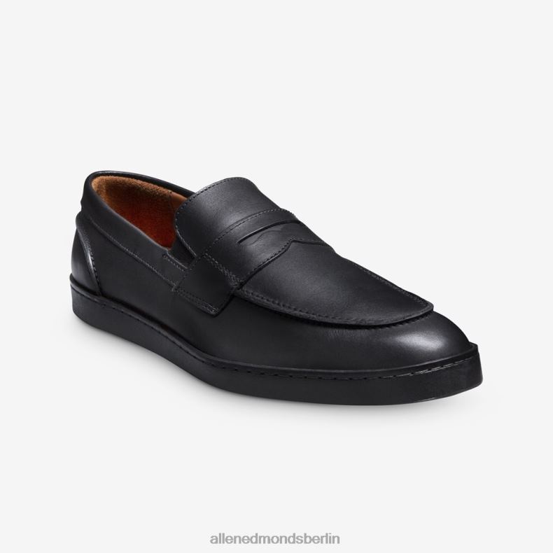 Allen Edmonds schwarzes Leder Männer Randolph Slip-On-Sneaker 82J2T259