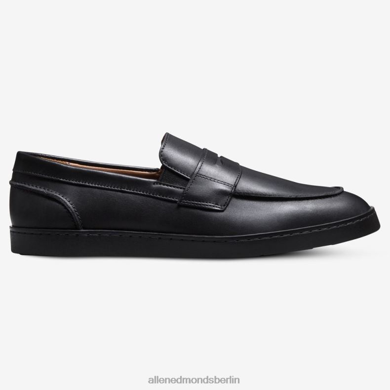 Allen Edmonds schwarzes Leder Männer Randolph Slip-On-Sneaker 82J2T259